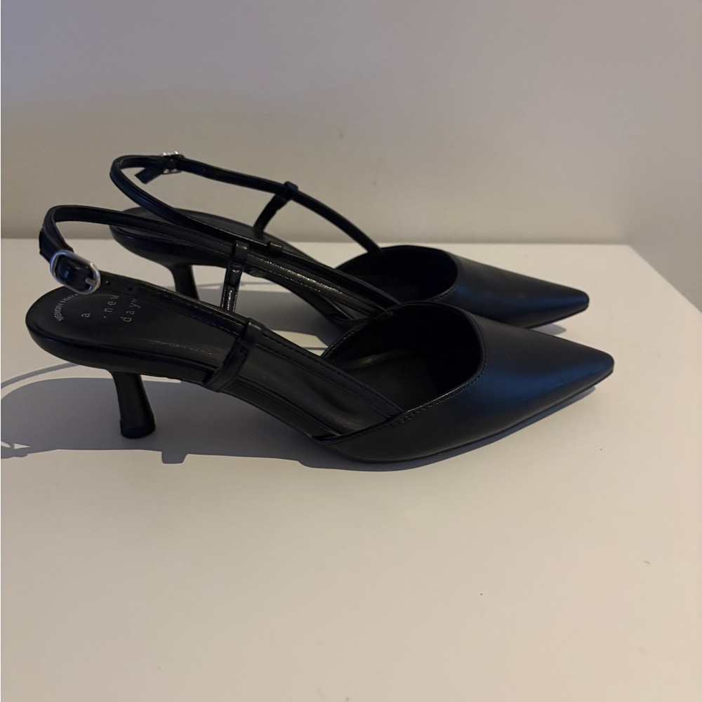 Women's Black Slingback Heels